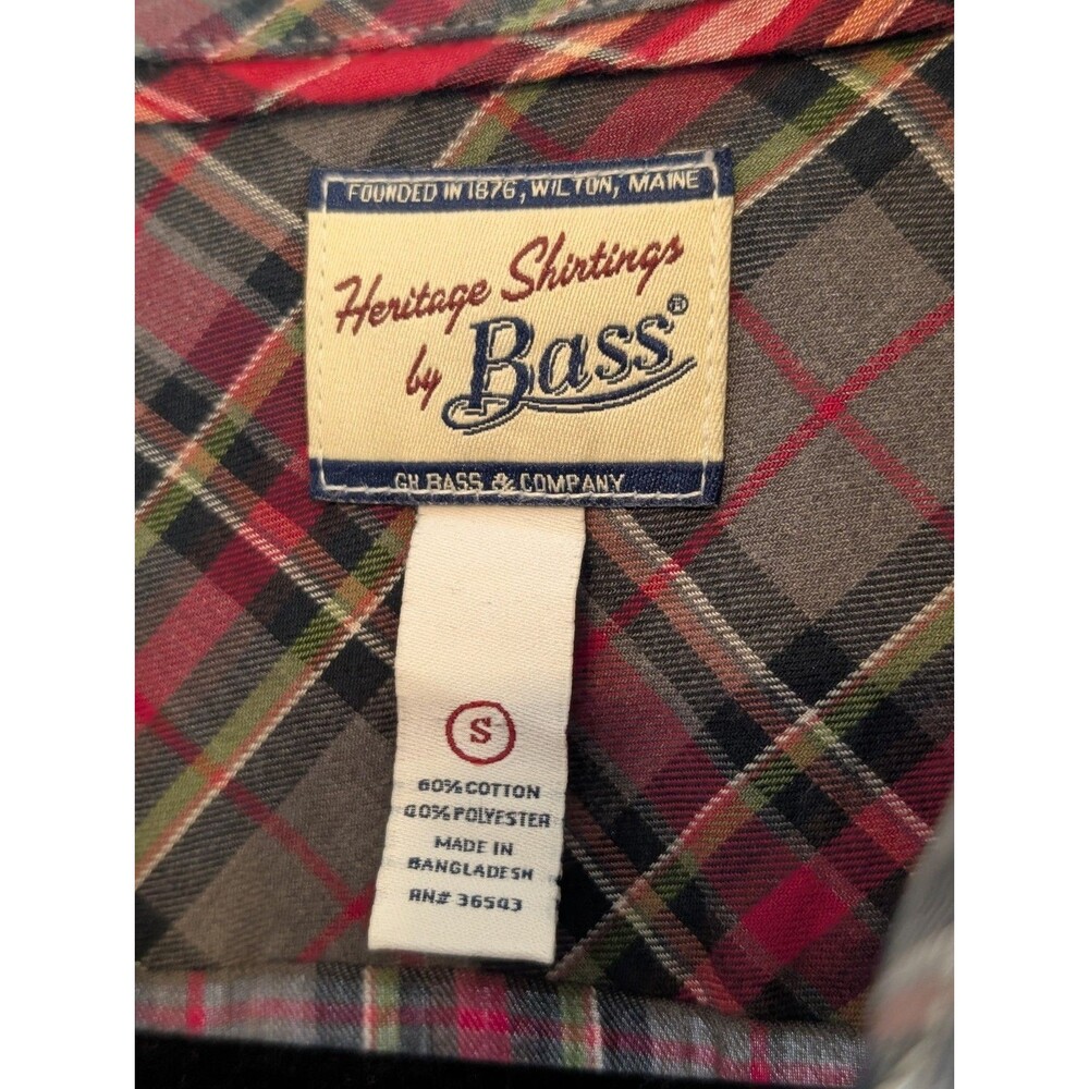 Bass Heritage Shirtings Boys Size Small Long Sleeve Button Up Shirt
